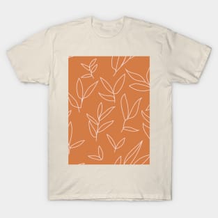 floral leaves grid pattern 1 T-Shirt